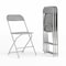 Flash Furniture Hercules Series Plastic Folding Chair Grey - 4 LB Weight Capacity Comfortable Event Chair-Lightweight Folding Chair, PK4 4-LE-L-3-GREY-GG - alternate 1
